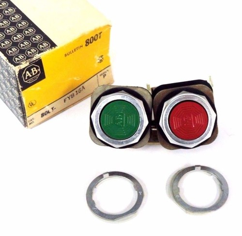 Used NIB ALLEN BRADLEY 800T-FYB16A SER. B PUSHBUTTON SWITCH 600V, 10A, 800TFYB16A