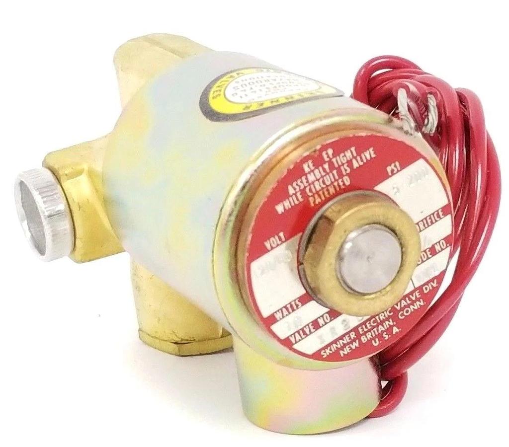 Used NIB SKINNER ELECTRIC VALVE XR2DX20 VALVE 120/60 5-200PSI 1/4" ORFICE CODE: VE1