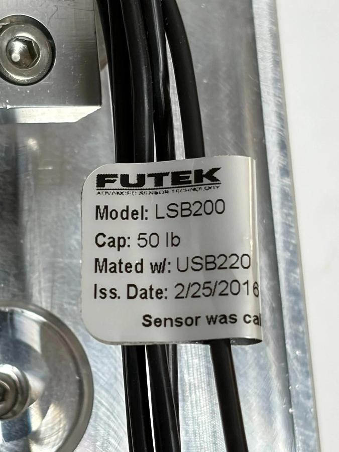 FUTEK LSB200 50lb Load Cell & USB220 Matching Kit - Polished Steel