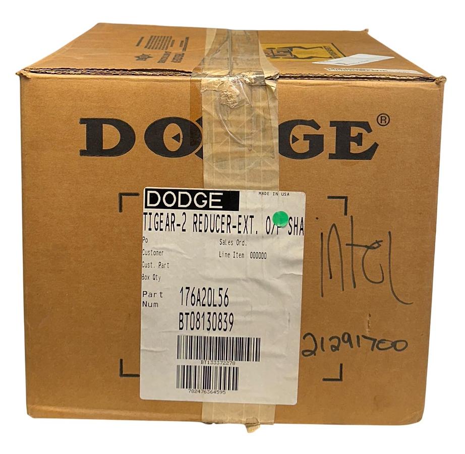 Used DODGE 176A20L56 TIGEAR-2 REDUCER-EXT O/P SHAFT 20:1 RATIO 1.04HP MAX NSMP