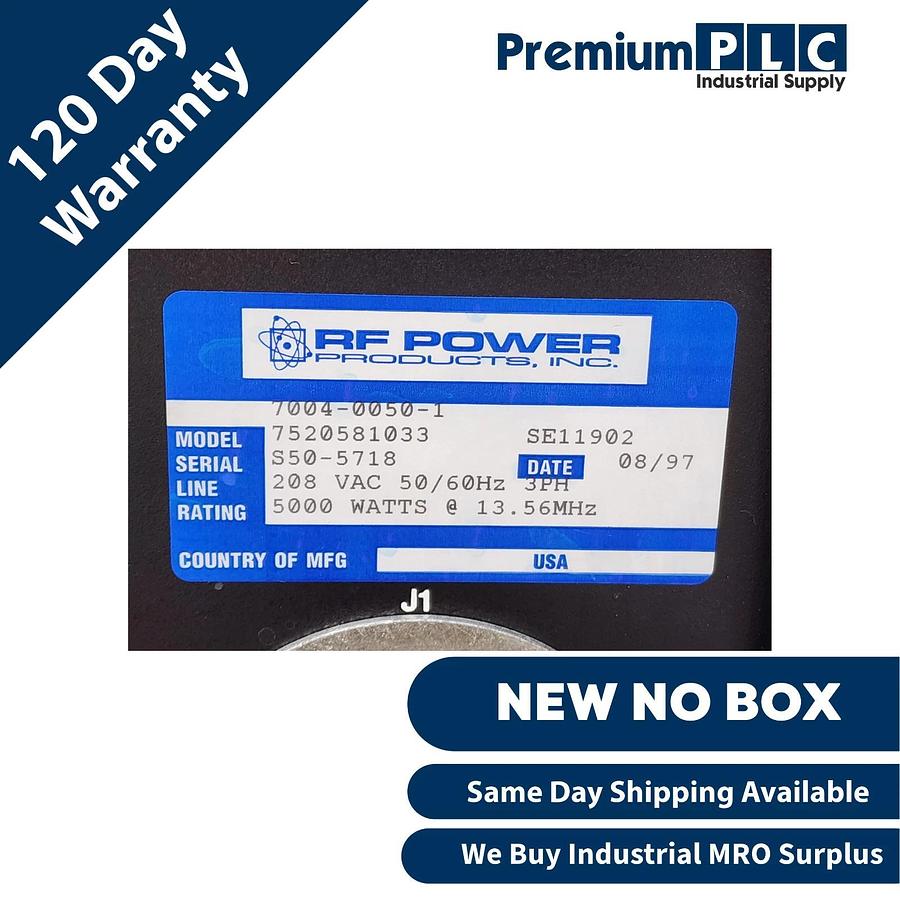NEW AE RF POWER RFPP RF50S WATERCOOLED POWER SUPPLY 5000W 7520581033 3150013-001