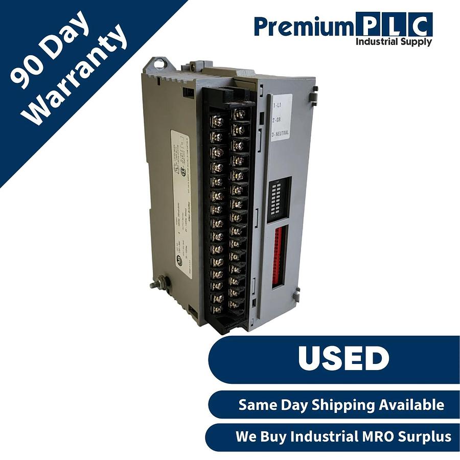 Used USED ALLEN BRADLEY 1791-8AC /B AC BLOCK I/O MODULE 8IN/8OUT 120VAC 17918AC