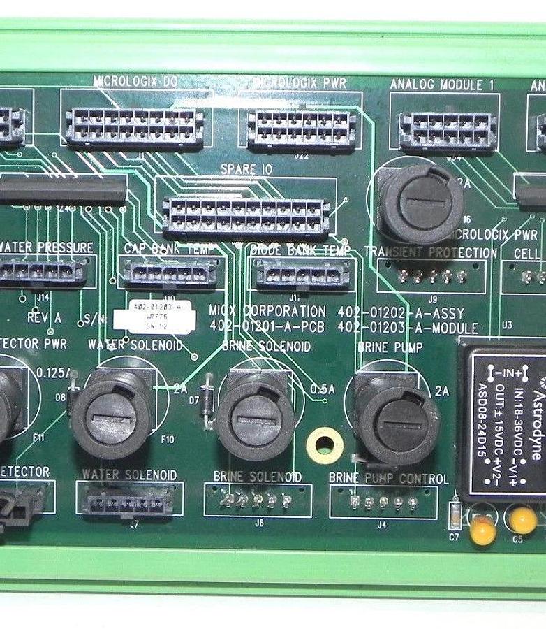 Used MIOX CORPORATION 402-01201-A-PCB, 402-01202-A-ASSY, 402-01203-A-MODULE 40201203A