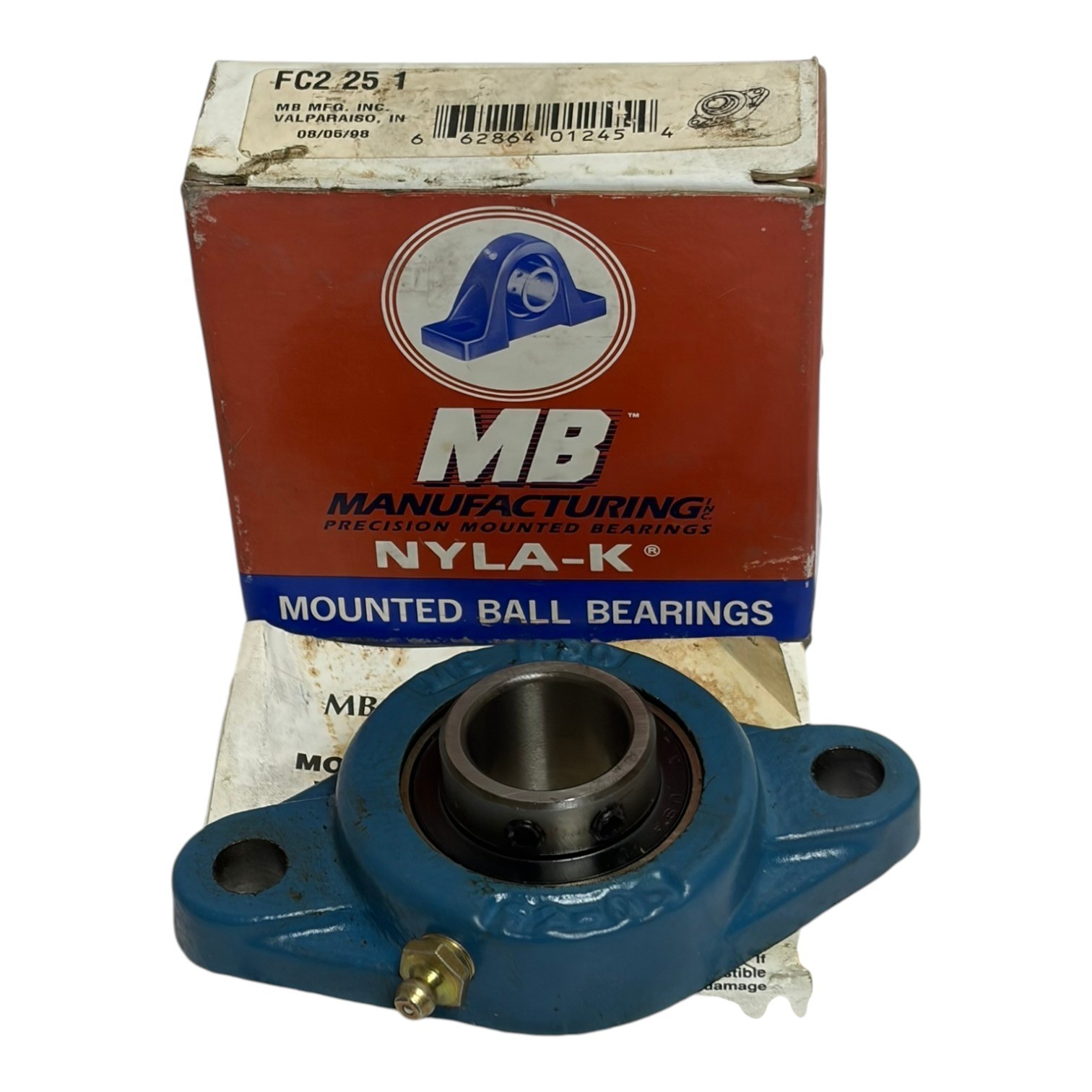 Used MB Manufacturing FC2 25 1 2-Bolt Flange Mounted Ball Bearing 1" Shaft New