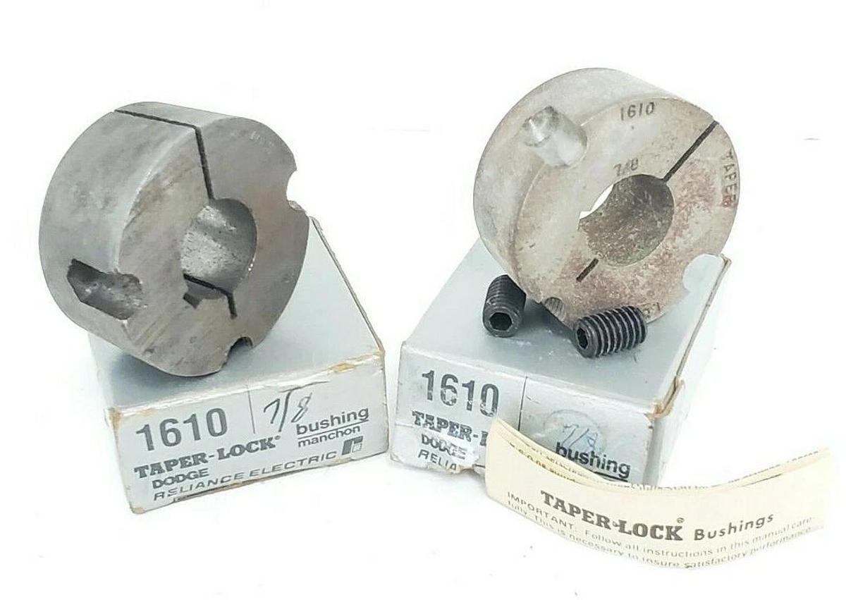 Used LOT OF 2 NIB DODGE 1610X7/8 TAPER-LOCK BUSHINGS 1610 7/8