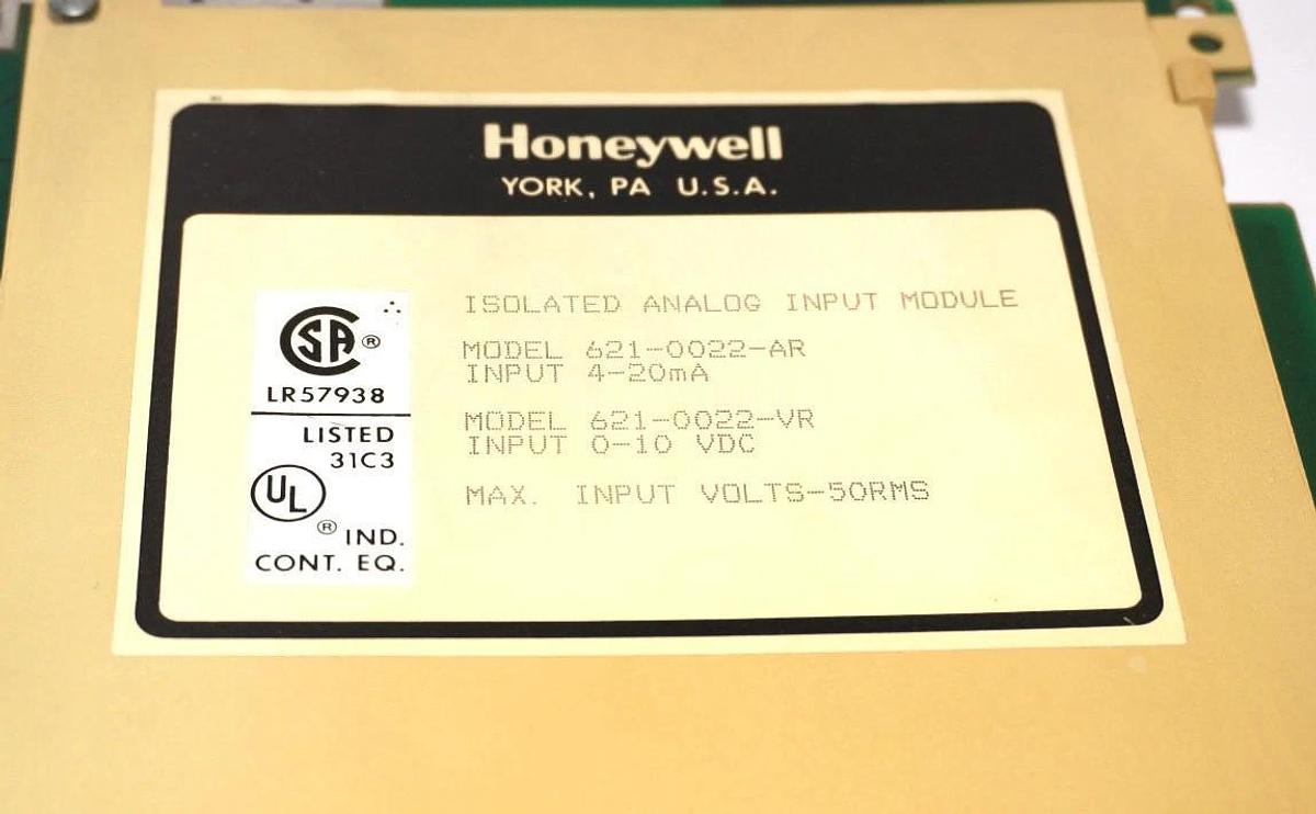 Used HONEYWELL 621-0022-AR ISOLATED ANALOG INPUT MODULE 621-0022-VR