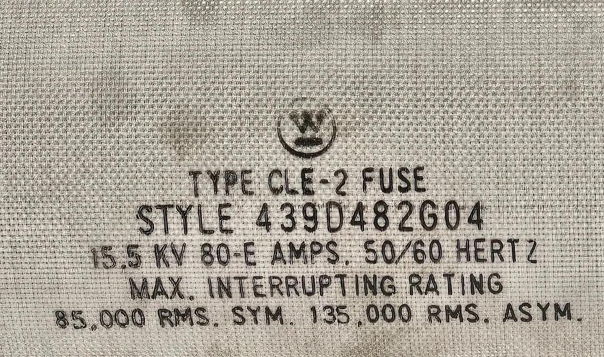 NEW WESTINGHOUSE CLE-2 FUSE STYLE 439D482G04 15.5 KV 80-E AMPS. 50/60HZ CLE2