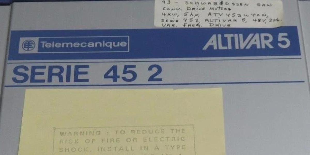 NIB TELEMECANIQUE ATV452U40N ALTIVAR 5 DRIVE INVERTER SERIE 45 2 5HP 460V 11A