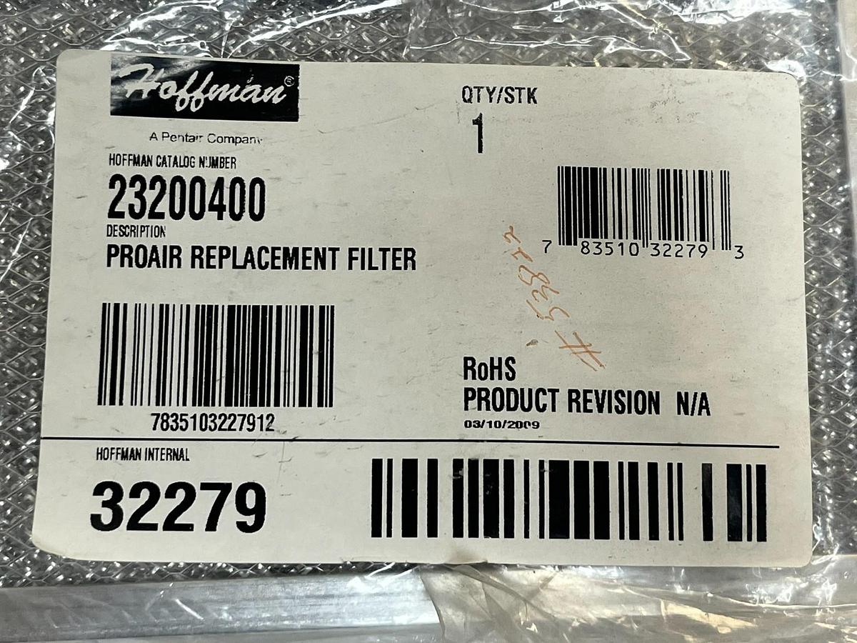 Used Hoffman ProAir 23200400 Replacement Air Filter Cognex 480-1122Z4 New