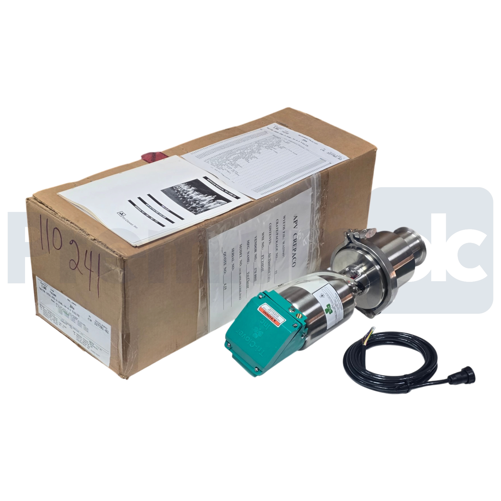 Used Alfa Laval Tri-Clover 761TR 3" SS Sanitary Valve 761TR-10M-29S-3-316L-34-4-3 NEW