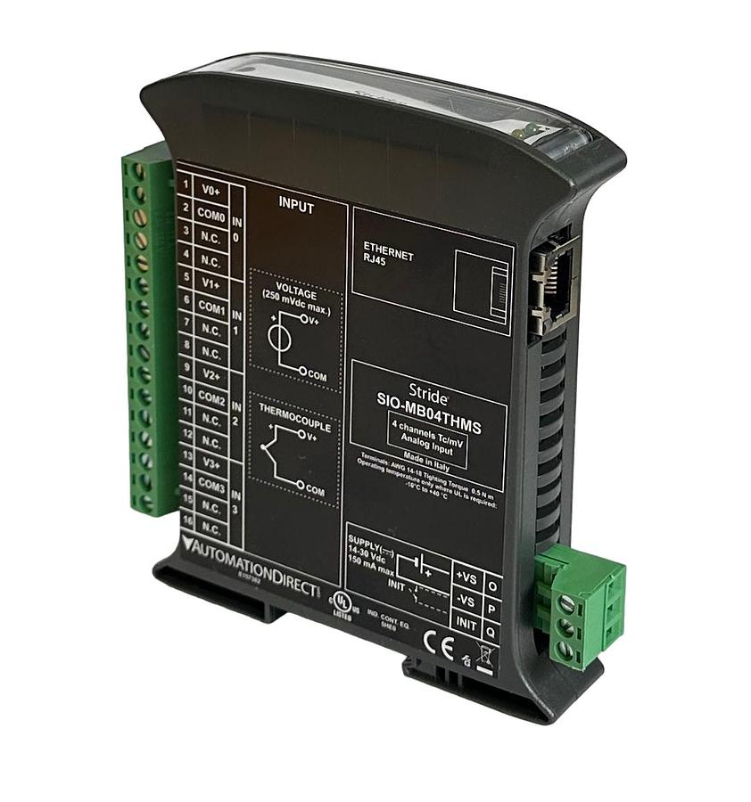 Used NEW AUTOMATION DIRECT STRIDE SIO-MB04THMS / SIOMB04THMS 4-CHNL TC/IN MODULE ENet