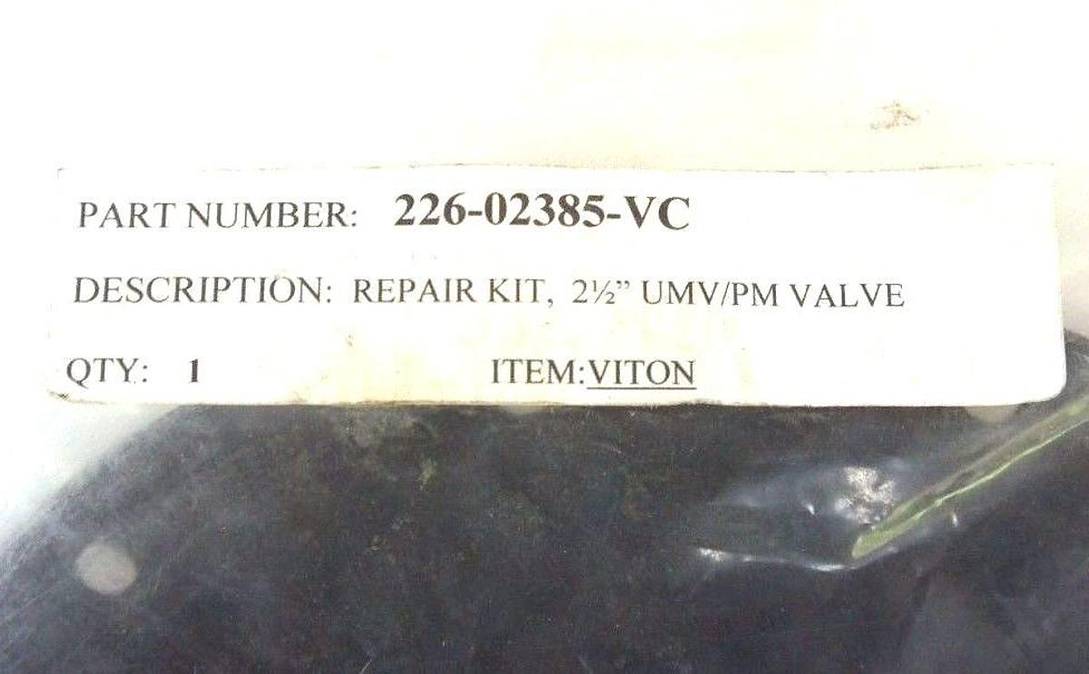 NEW VITON 226-02385-VC REPAIR KIT, 2-1/2'' UMV/PM VALVE