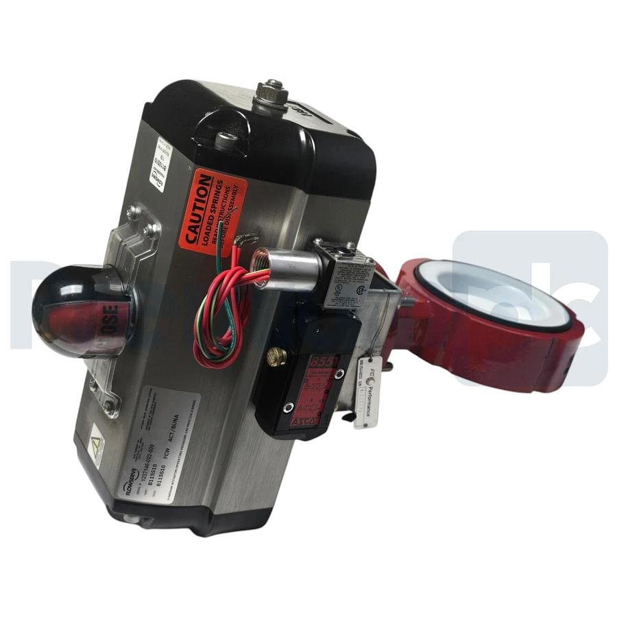 Flowserve Automax B115S10 Butterfly Valve Assy. 3-3/4" w/ Actuator 150 PSIG NSNP