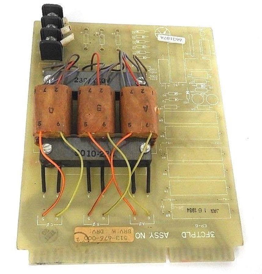 Used BURTON EMERSON 513-676-000 CIRCUIT BOARD BRV: K, 3FCTPLD, EP-6