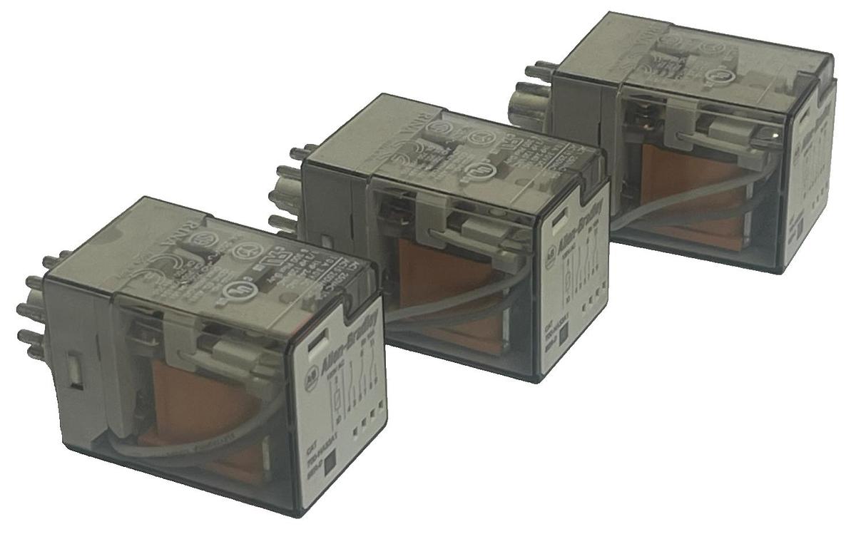 Used LOT OF 3 ALLEN-BRADLEY 700-HA33A1 SER. D CONTROL RELAY 3 N.O. 3 N.C.