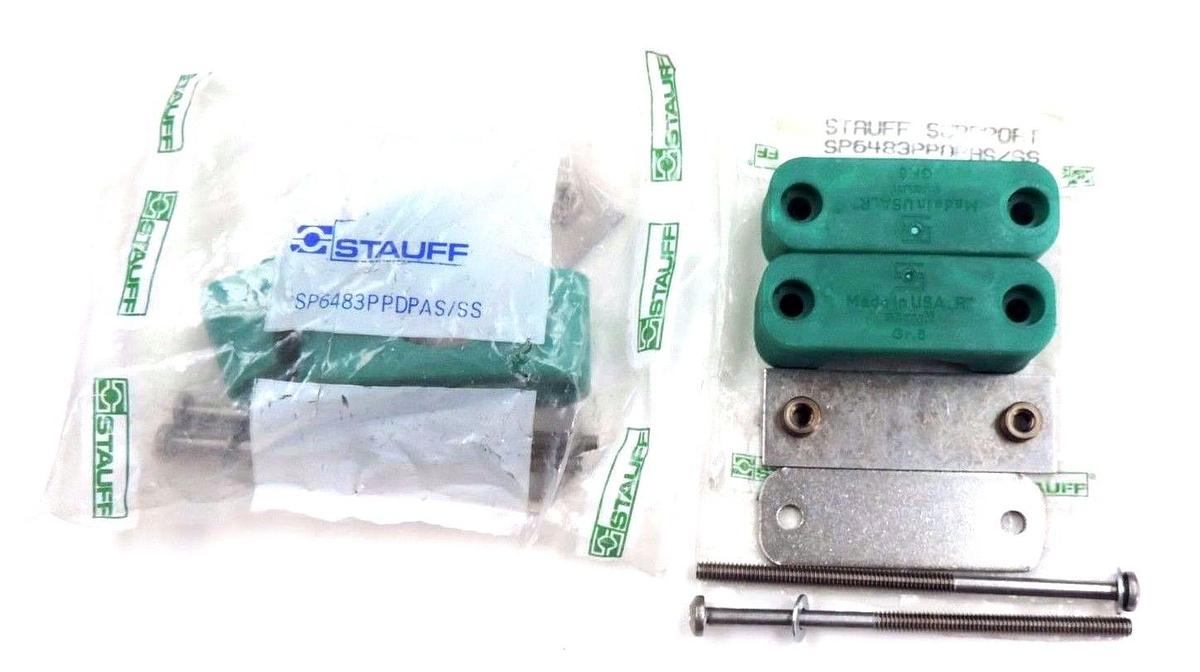 Used LOT OF 2 NIB STAUFF SP6483PPDPAS/SS PLASTIC SUPPORT MOUNTS SP6483PPDPASSS