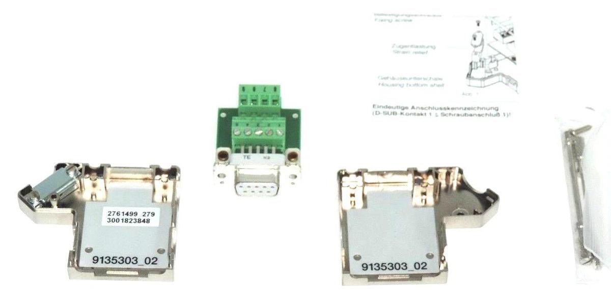 Used NIB PHOENIX CONTACT SUBCON 9/F-SH FEMALE 9-PIN CONNECTOR KIT