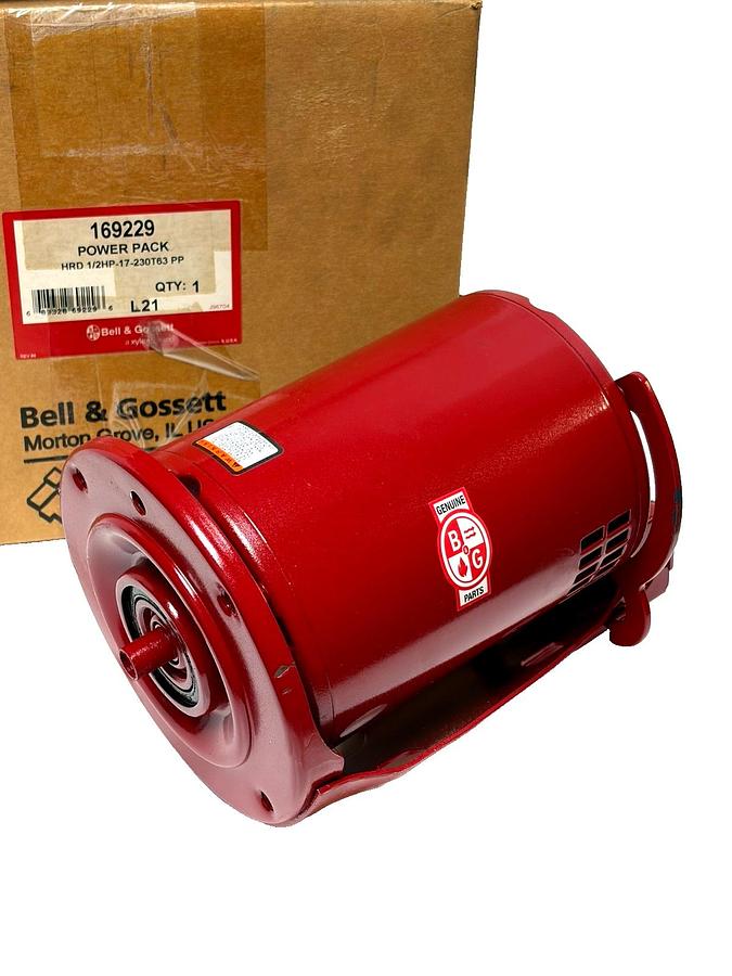 Used Bell and Gossett 169229 Power Pack Circulator Pump Motor 1/2 HP 3 Phase - New