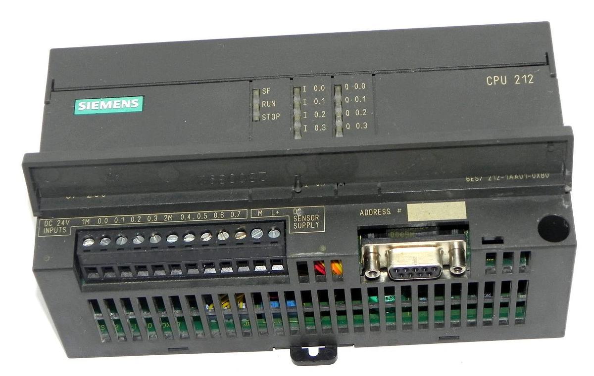 Used SIEMENS 6ES7-212-1AA01-0XB0 SIMATIC S7-200, 6ES72121AA010XB0 CPU 212, 21-28 VDC