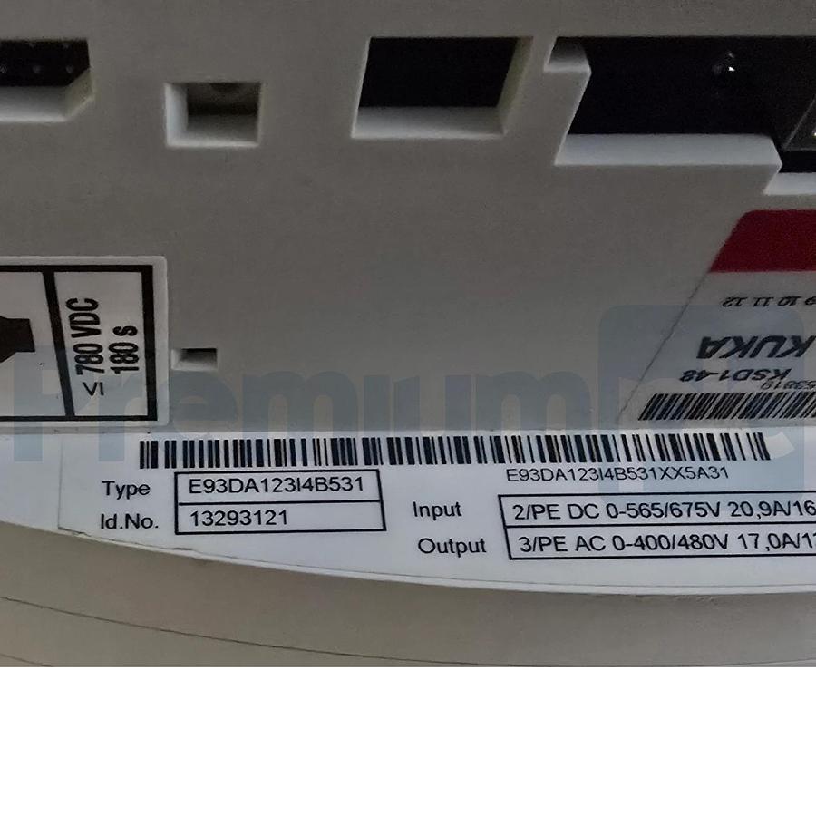 Used KUKA KSD1-48 E93DA123I4B531 SERVO DRIVE 13293121 E93DA123I4B531XX5A31 00-117-344