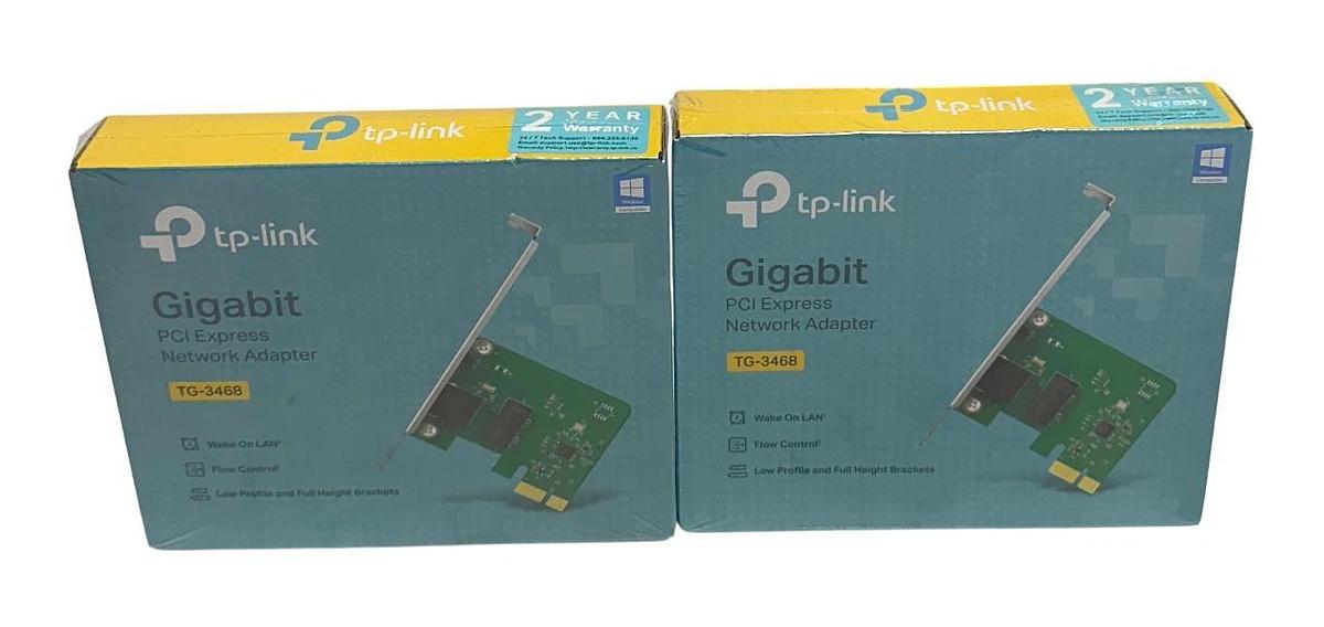 Used 2 TP-LINK TG-3468 (UN) / 0101502028 GIGABIT PCI EXPRESS NETWORK ADAPTERS NSFS