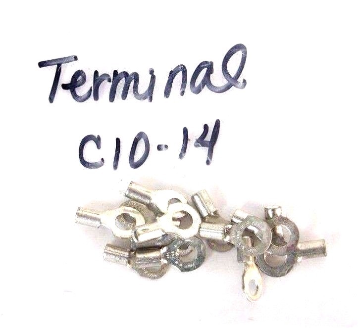 Used LOT OF 13 NEW THOMAS & BETTS C10-14 NON INSULATED TERMINAL RINGS C1014