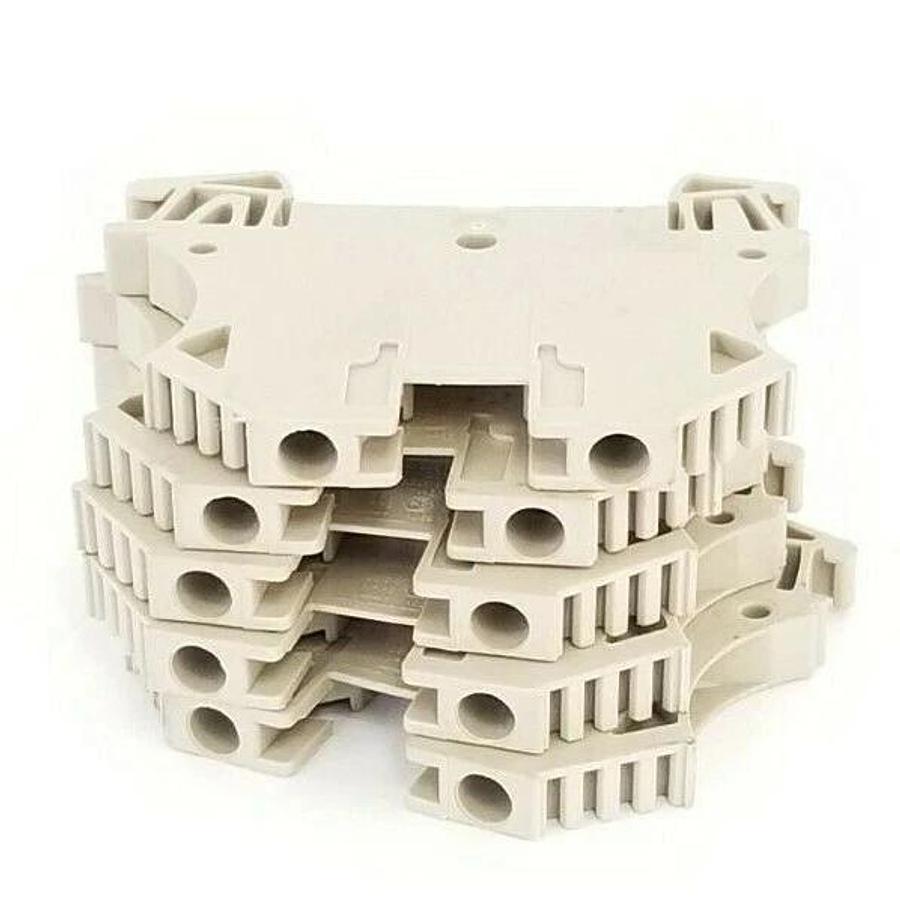 Used LOT OF 5 WEIDMULLER WDU 4 TERMINAL BLOCK 800V 4MM DARK BEIGE WDU4