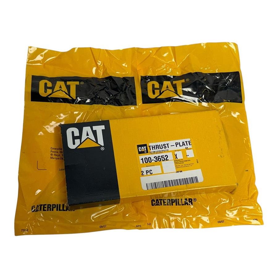 Used Genuine CAT Caterpillar 100-3652 Crankshaft Thrust Plate Washer Set 2 PC OEM New