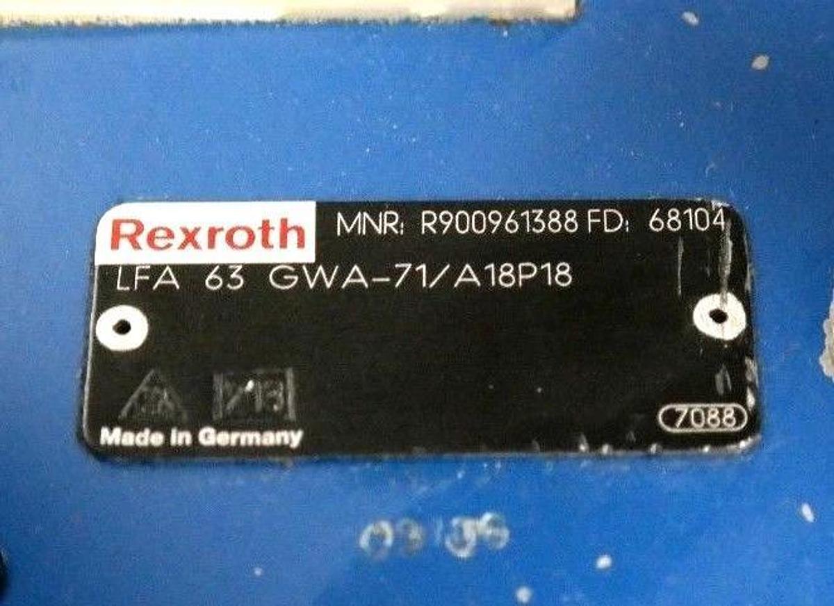 REXROTH LFA63GWA-71/A18P18 HYDRAULIC CARTRIDGE VALVE R900961388 NEW