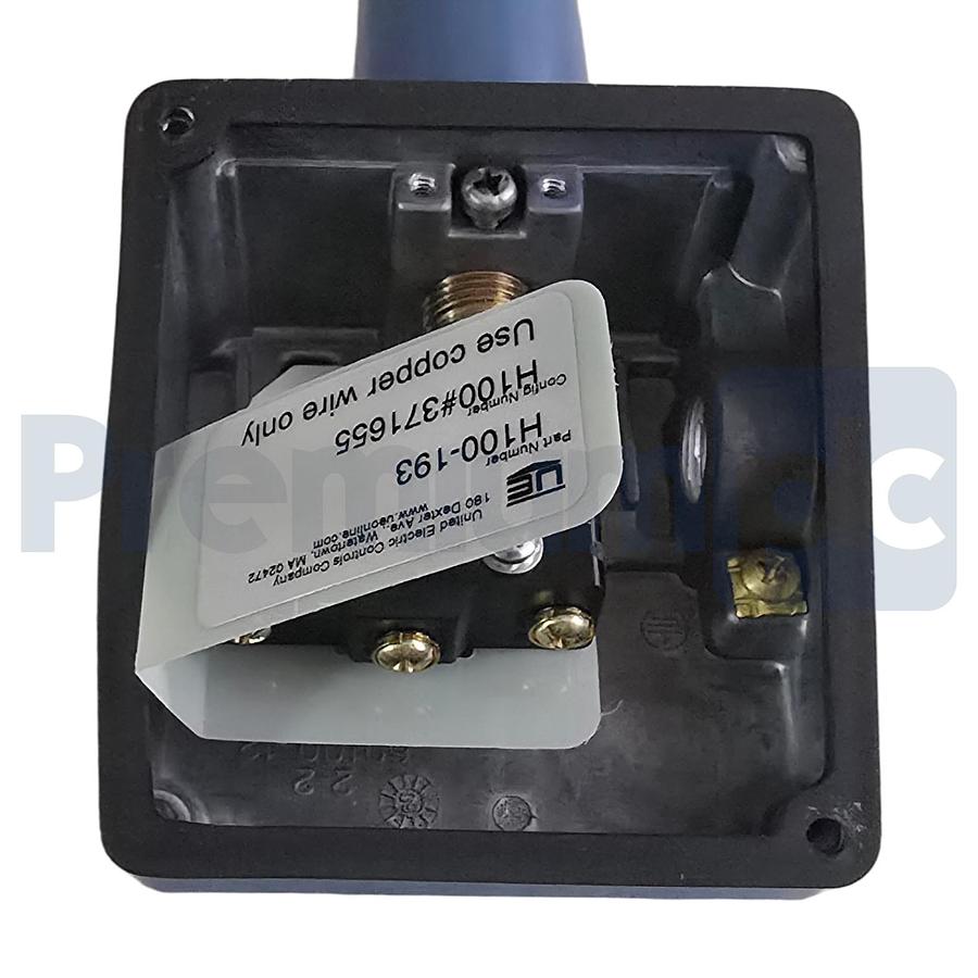 UE United Electric H100-193 Pressure Switch 20-500 psi 15A 480V NSMP
