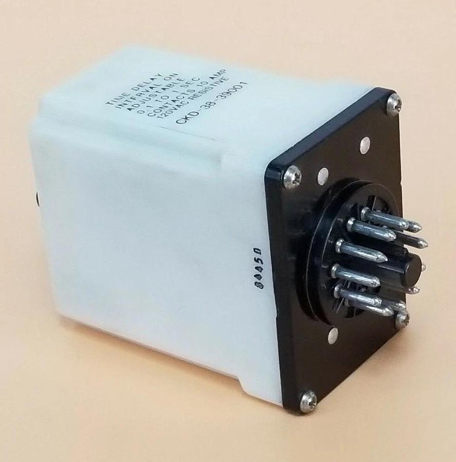 Used POTTER & BRUMFIELD CKD-38-39001 TIME DELAY RELAY 0.1 TO 1 SEC. 120VAC 10AMP