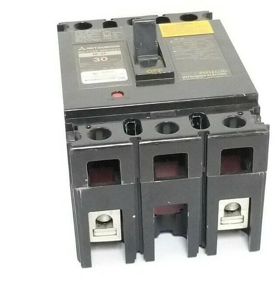 Used MITSUBISHI NF-SF2030 30 AMP CIRCUIT BREAKER NF-SF ISSUE NO. LX-1206