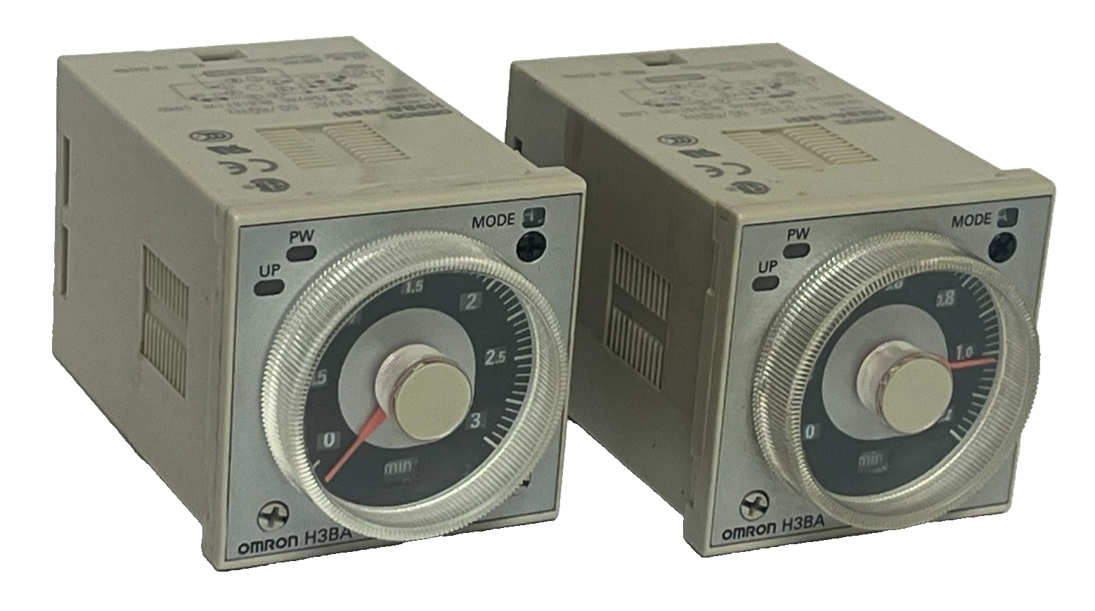Used LOT OF 2 OMRON H3BA-N8H Multifunction Timer Relay 8-Pin 12-48VDC / 24-48VAC