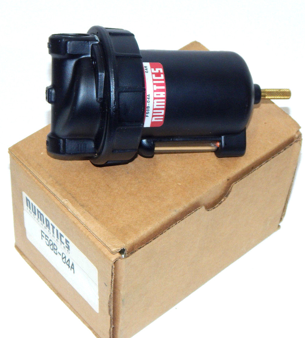 Used NUMATICS F50B-04A HIGH FLOW FILTER, 3/4" NPT, WITH AUTO DRAIN F50B04A