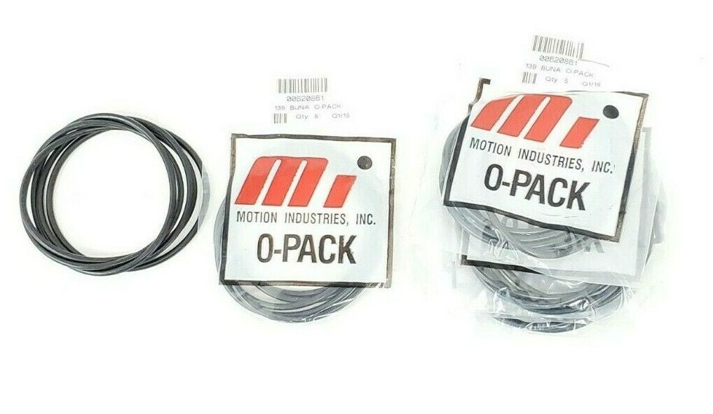 Used LOT OF 60 NEW MOTION INDUSTRIES 139 BUNA O-RINGS 00620861