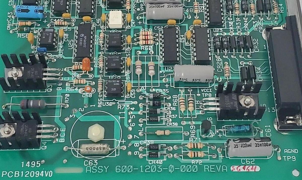 Used GOULD / MODICON ASSY. 600-1203-0-000 REV. A CONTROLBOARD PCB 60012130000