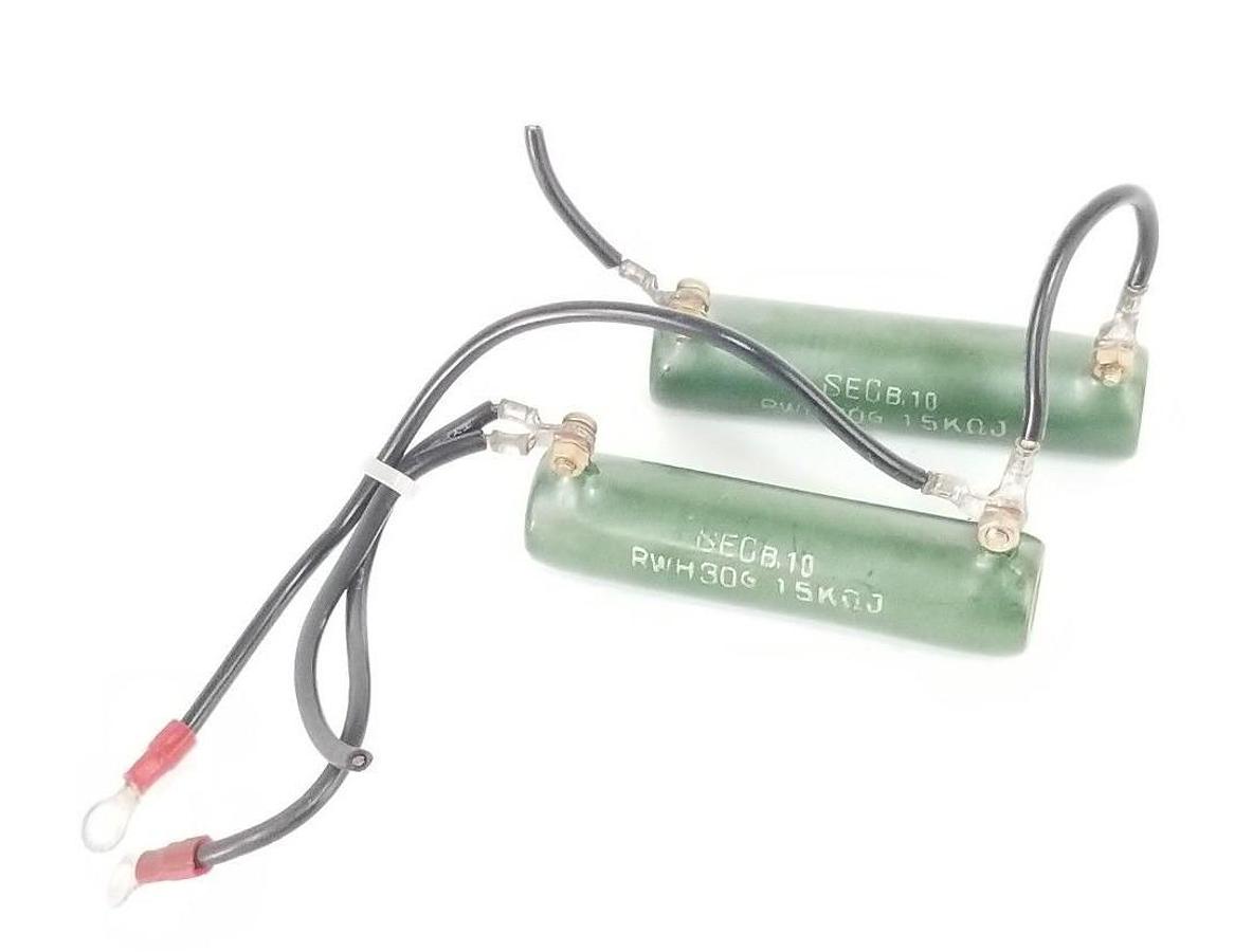 Used LOT OF 2 SEC B.10 RWH-30G RESISTORS, 15KOHMJ, RWH30G