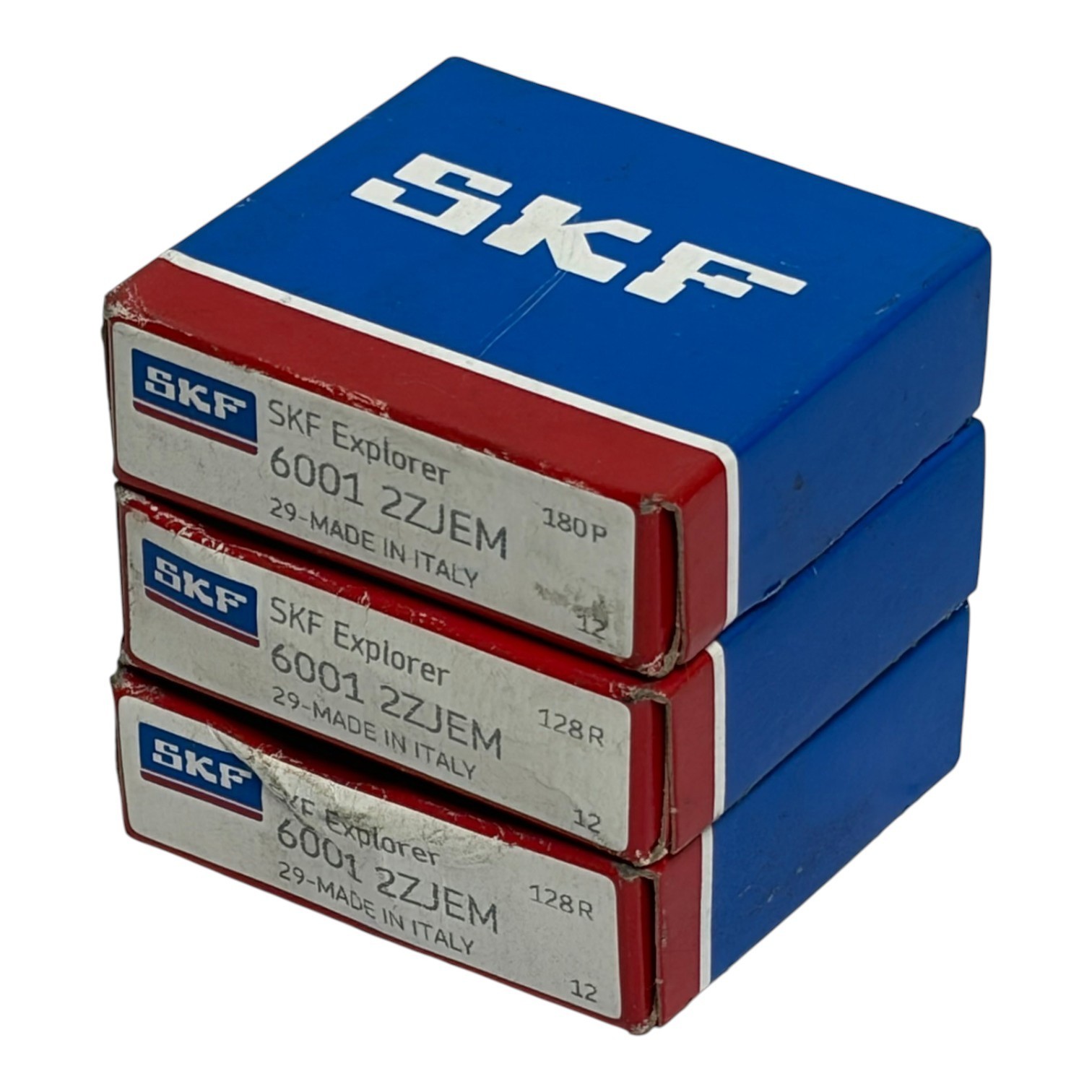 Used SKF Explorer 6001 2ZJEM Deep Groove Ball Bearings Lot of 3 New
