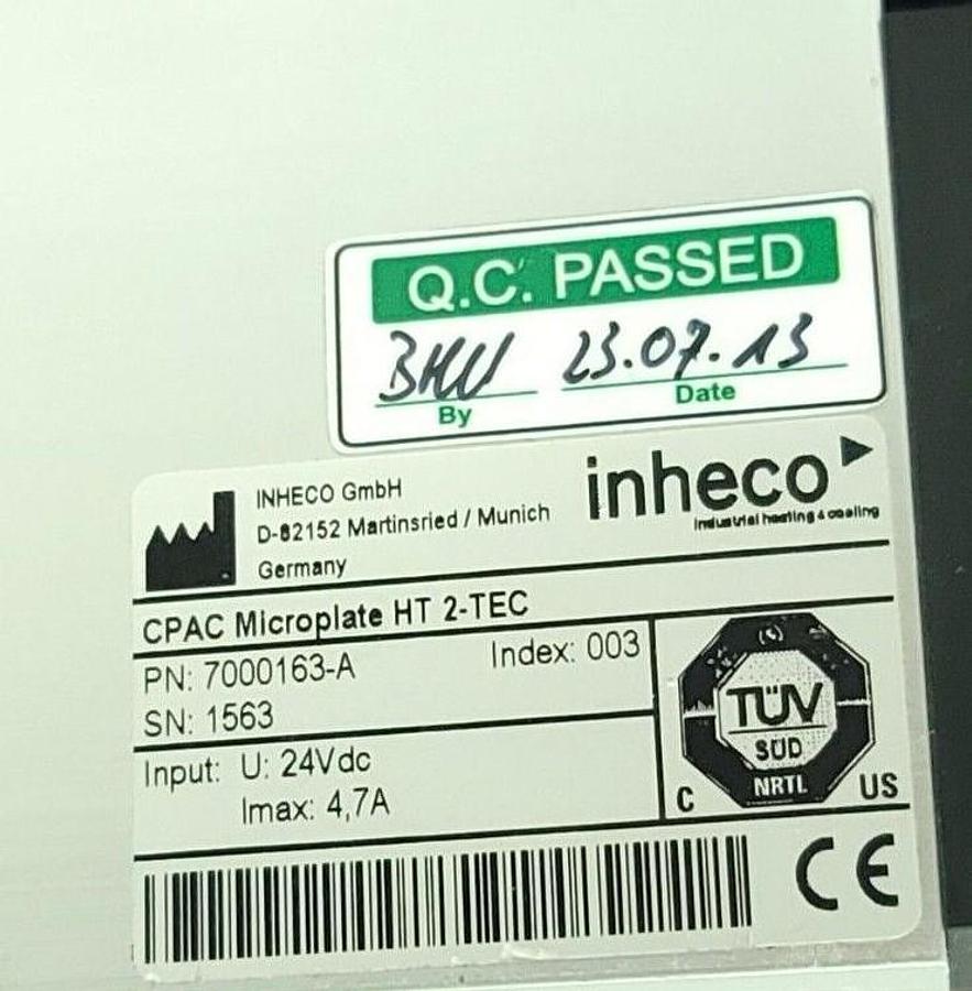 Used INHECO 7000163-A CPAC MICROPLATE HT 2-TEC 7000163A, 24VDC