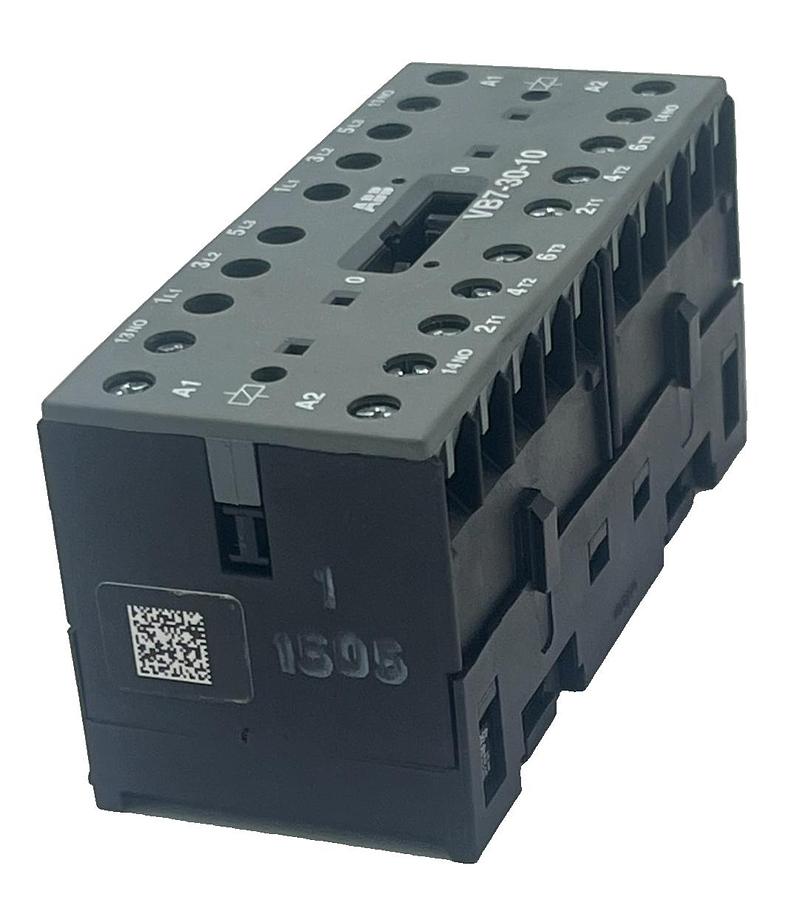 Used ABB VB7-30-10 MINI CONTACTOR 3-Pole + 1 Aux, W/ AUXILIARY CONTACT CAF6-11E, NSNP