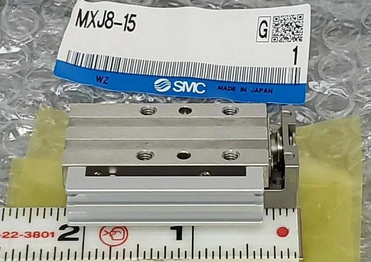 Used LOT OF 8 NEW SMC MXJ8-15 PRECISION AIR SLIDE TABLE CYLINDERS MXJ815