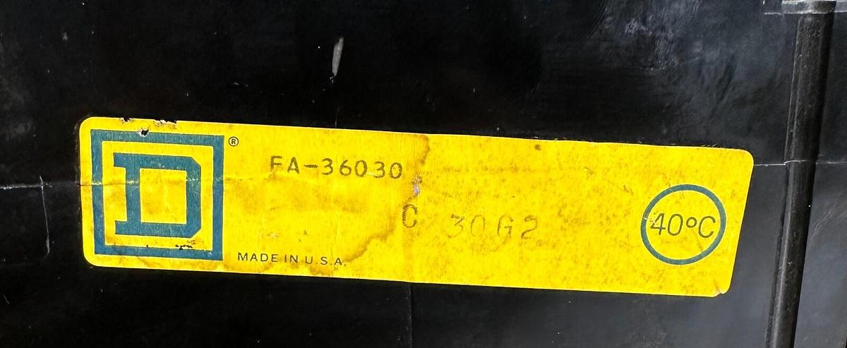 Used NEW SQUARE D FA-36030 / FA36030 CIRCUIT BREAKER 30A 600V 3-POLE 3PH NNB