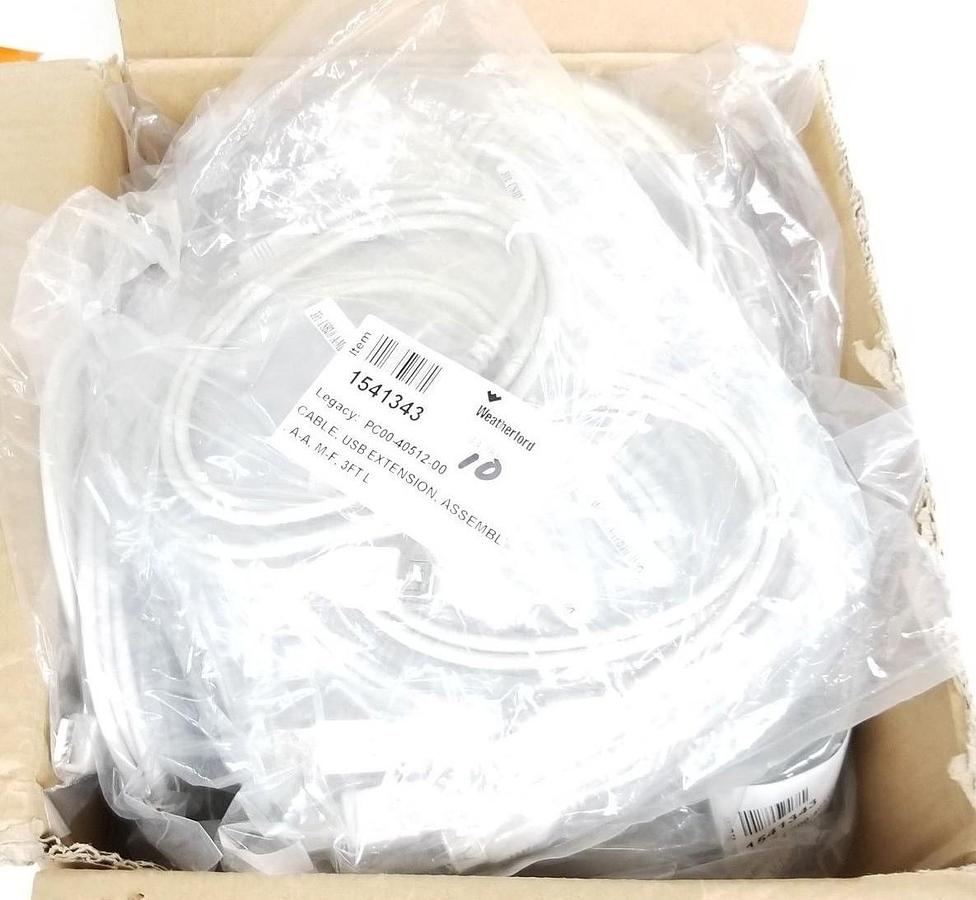 Used LOT OF 119 NEW WEATHERFORD 1541343 3FT USB2.0 A-MALE TO A-FEMALE ADAPTER CABLES