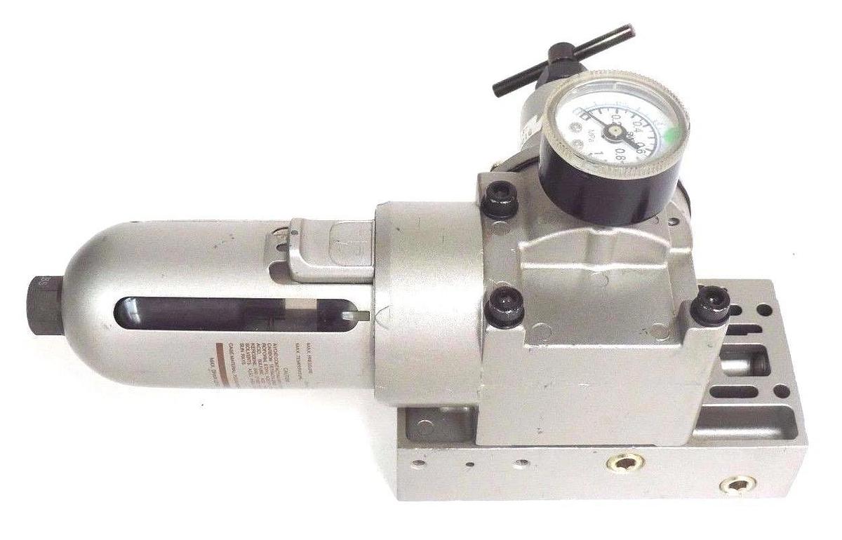 Used SMC INA-13-1001G REGULATOR 1.0MPA, 145PSI W/ SMC MPA GAUGE INA131001G