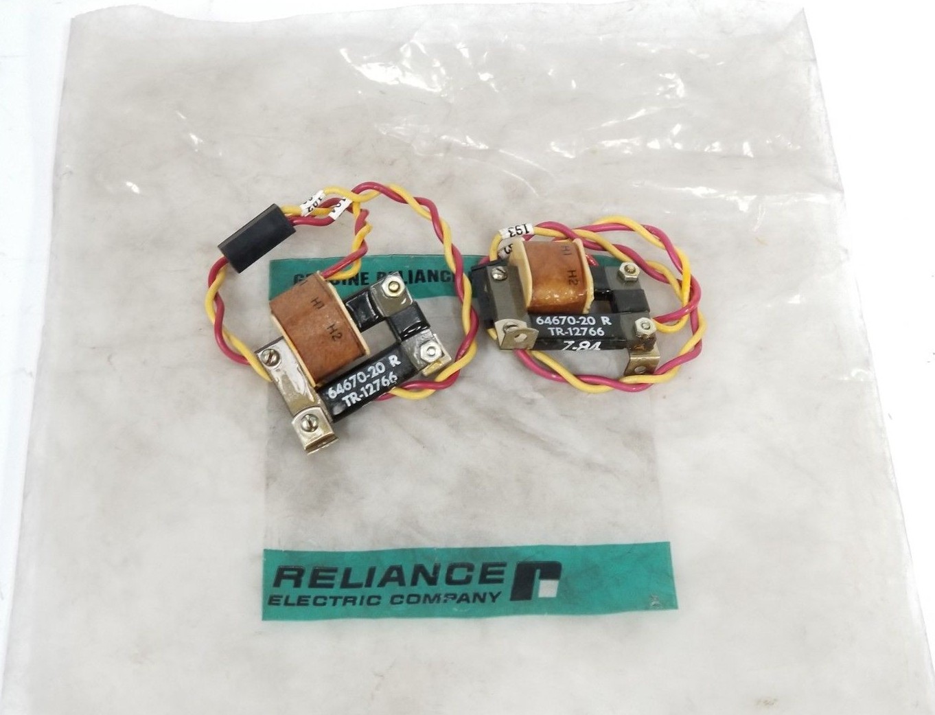 Used LOT OF 2 NEW RELIANCE ELECTRIC TR-12766 TRANSFORMERS 64670-20 R