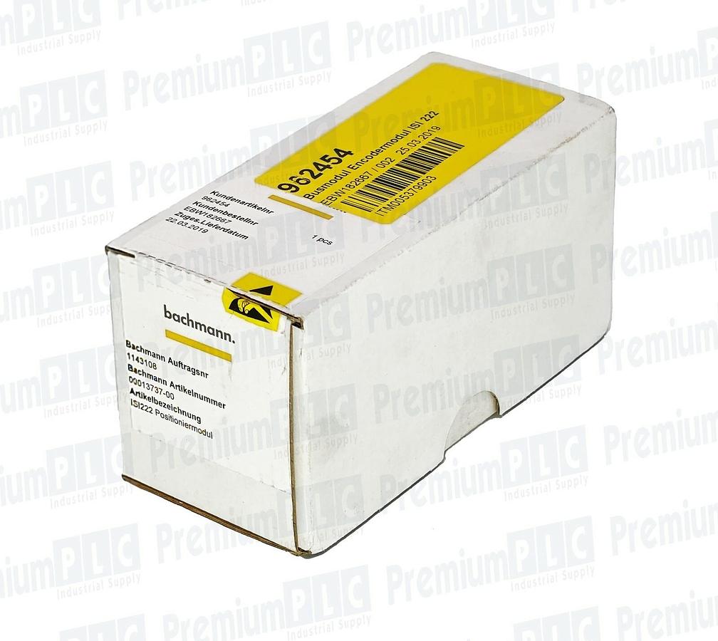 Used NEW BACHMANN ISI222 POSITIONING MODULE 00013737-00 24VDC MFG. DATE 2019