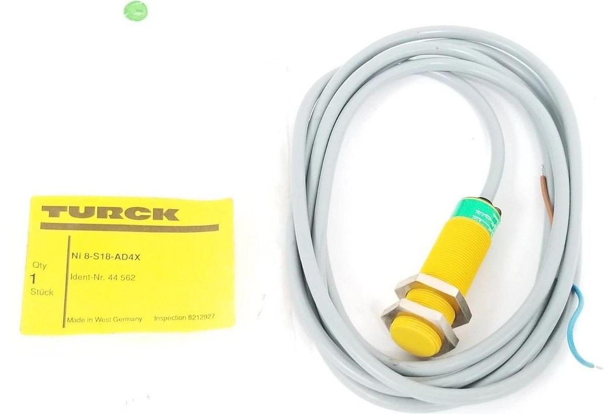 Used NEW TURCK NI8-S18-AD4X PLASTIC BARREL WITH CABLE IDENT. NO. 44562