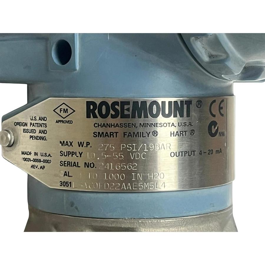 Rosemount 3051L3AC0FD22AAE5M5L4 Level Transmitter -  Kerkau 3 Inch 150 RF flange