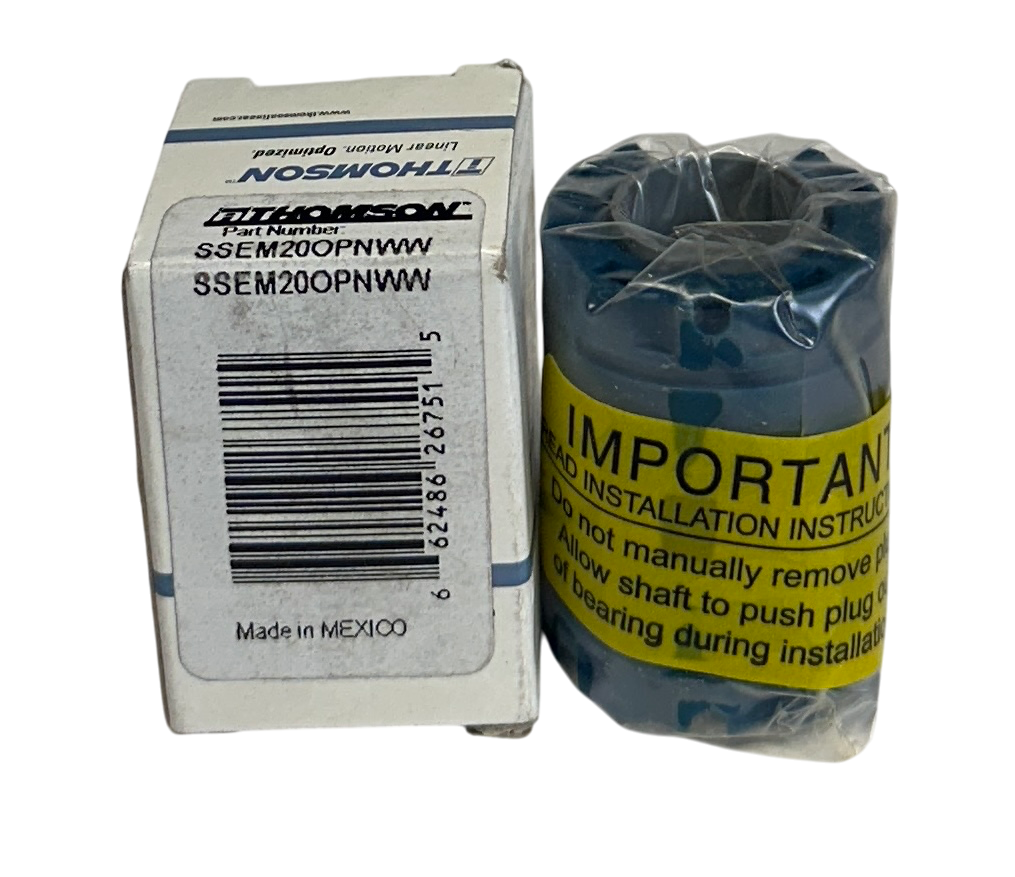 Used THOMSON SSEM20OPNWW LINEAR BALL BUSHING BEARING 20mm BORE SELF-ALIGNING NSMP