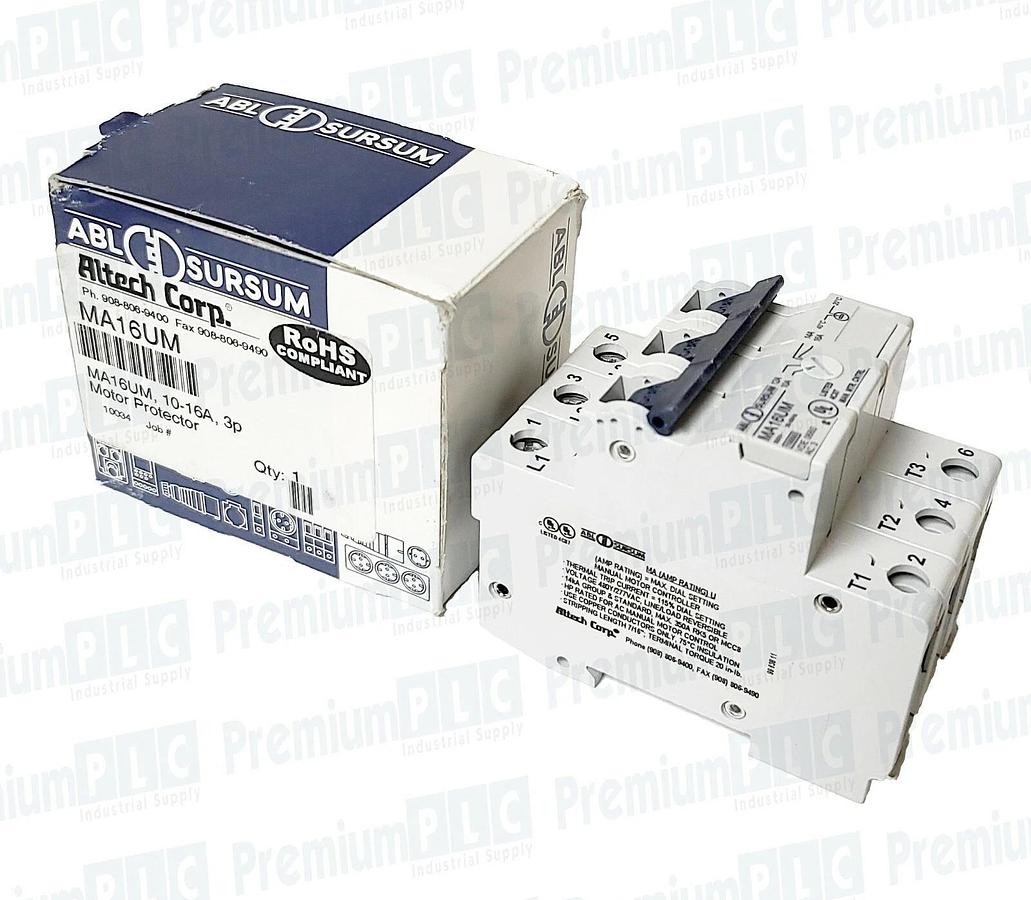 Used NEW ALTECH CORP/ABL MA16UM MOTOR PROTECTION CIRCUIT BREAKER 10-16A 500V 3P 50/60